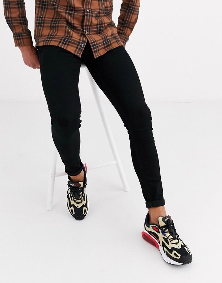 Jack & Jones Spray On Skinny Fit Jeans In Black