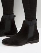 Zign Suede Chelsea Boots - Black