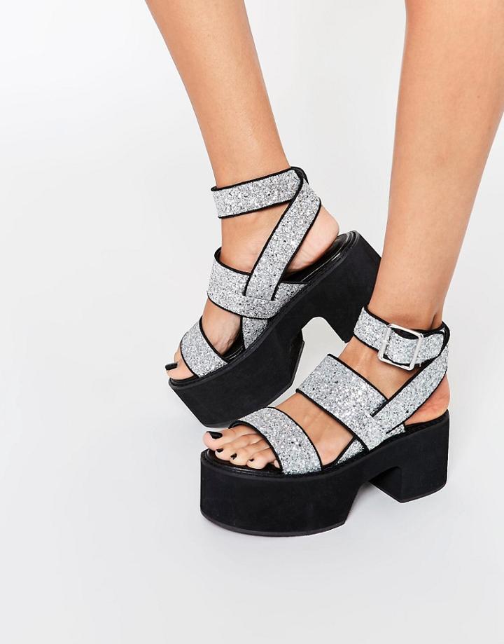 Asos True Say Chunky Sandals - Gold