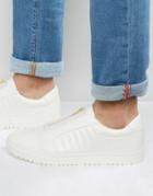Asos Sneakers In White With Zip Detail - White