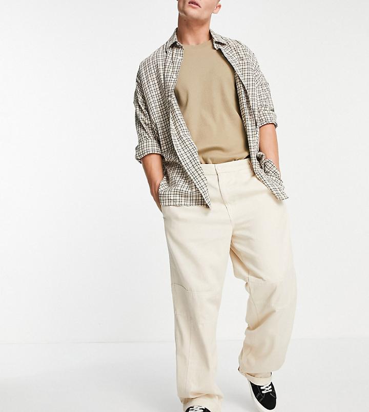 Collusion Low Rise Coordinating Cargo Pants In Ecru-neutral