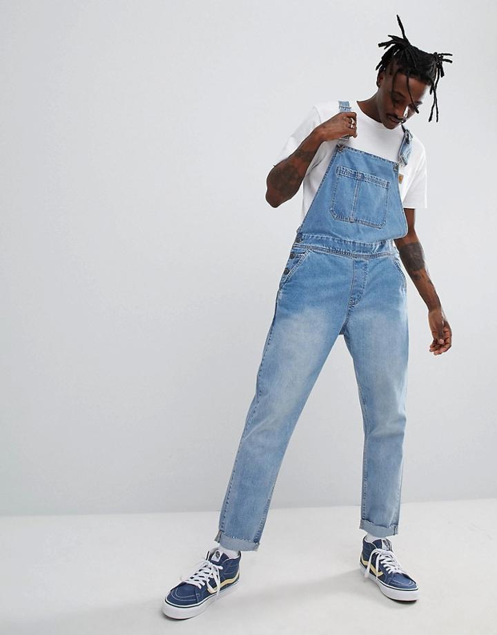 Bershka Overalls In Blue - Blue