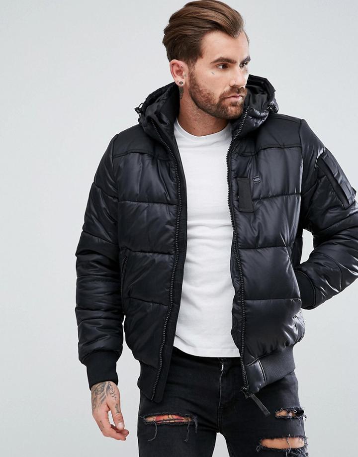 G-star Attacc Hooded Jacket Black - Black