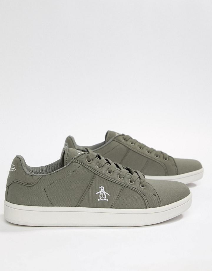 Original Penguin Stedaman Canvas Sneakers In Gray - Gray