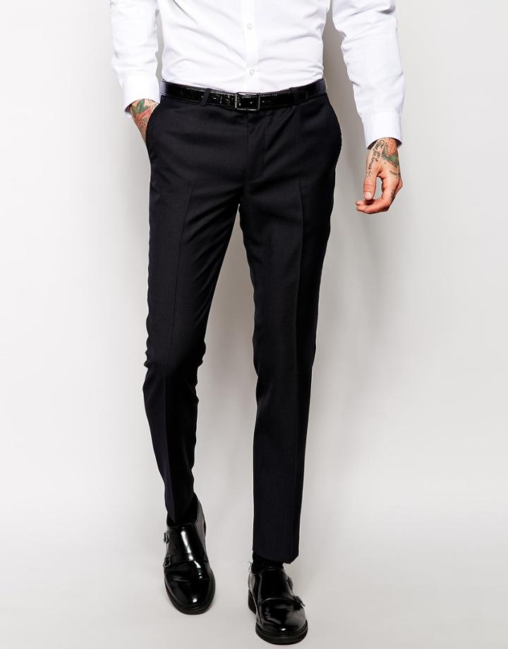 Noose & Monkey Suit Trousers In Super Skinny Fit - Black