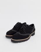 New Look Lace Up Brogue In Black - Black