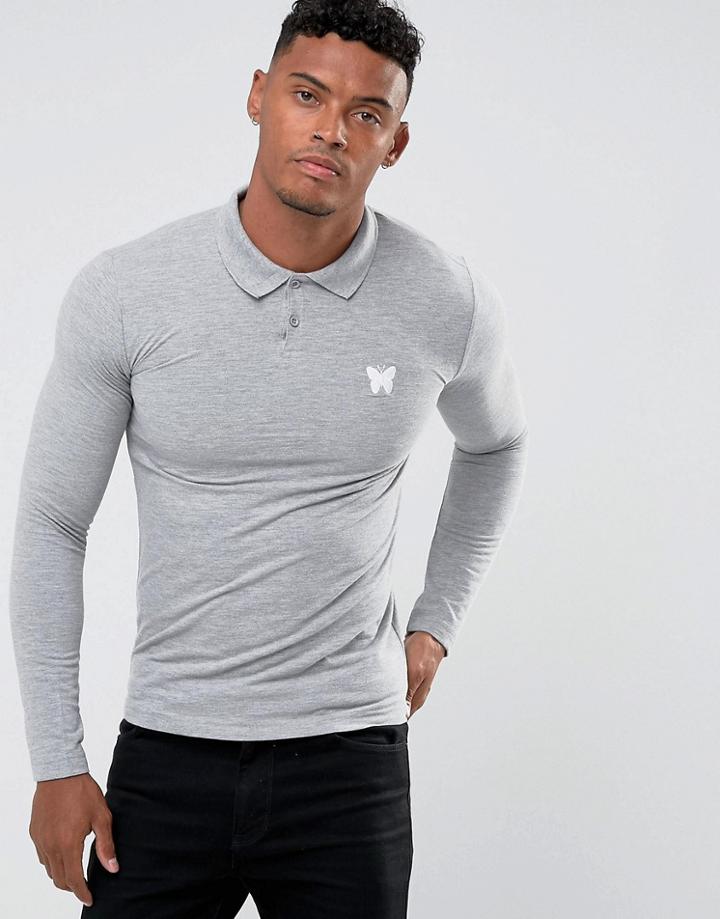 Good For Nothing Muscle Polo Shirt In Gray - Gray