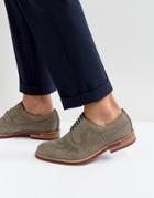 Ted Baker Fanngo Suede Brogue Shoes - Gray