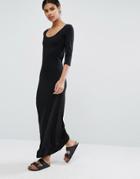 Only Abbie Dress With 3/4 Sleeve - Black