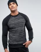Brave Soul Laddered Sweatshirt - Black