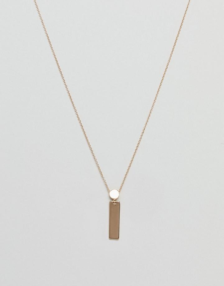 Designb Tube Pendant Necklace In Gold - Gold
