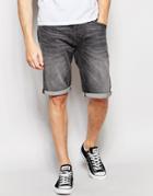Lee Denim Shorts In Gray Worn - Gray Worn