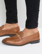 Asos Loafers In Tan Suede With Metal Snaffle - Tan