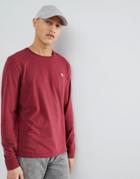 Abercrombie & Fitch Long Sleeve T-shirt With Moose Logo In Burgundy - Red