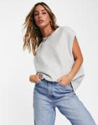 Pretty Lavish Fleece Knit Sweater Vest In Gray - Part Of A Set