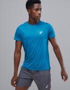 Asics Running T-shirt In Blue - Blue