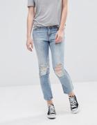 Noisy May Scarlet Girlfriend Jeans - Blue