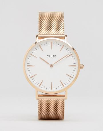 Cluse La Boh Me Mesh Rose Gold Watch Cl18112 - Gold