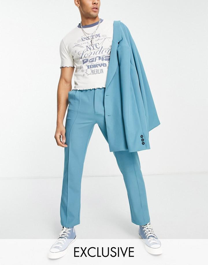 Reclaimed Vintage Inspired 90s Straight Leg Pants In Blue