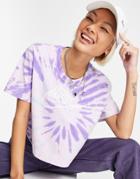 Nike Spring Break Crop Tie-dye T-shirt In Blue/multi