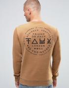 Friend Or Faux Critic Back Print Sweater - Brown
