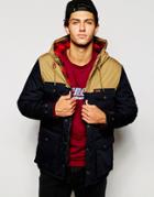 Element Hemlock Parka With Color Block & Flannel Lining - Total Eclipse