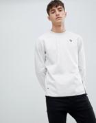 Jack & Jones Core Sweatshirt With Side Zip And Taped Hem - White