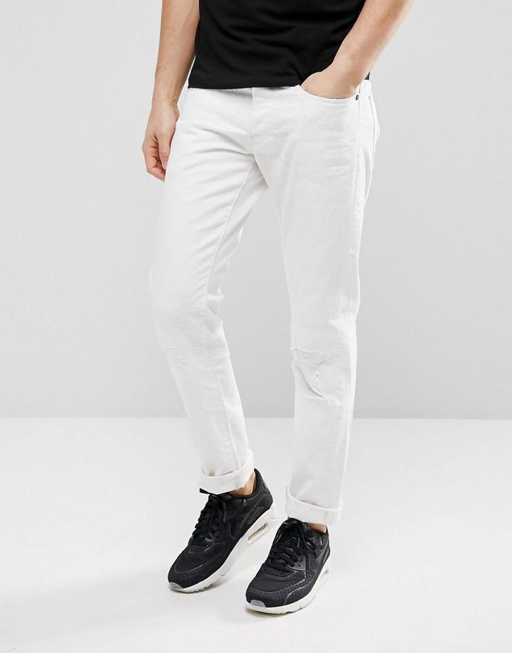 G-star 3301 Mr Tapered Jeans 3d Moto Restored 143 Wash - White