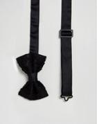 Asos Lace Bow Tie In Black - Multi