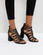 Asos Thistle Block Heeled Sandals - Black