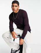 Jack & Jones Originals Sweater In Fine Stripe Red And Navy-multi