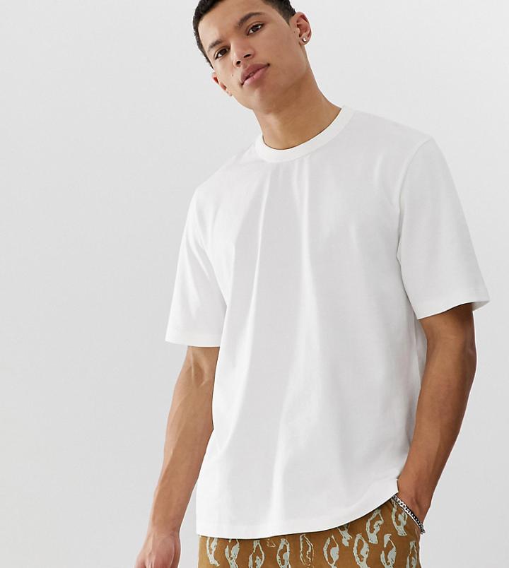 Asos White Tall Loose Fit Heavyweight T-shirt In White