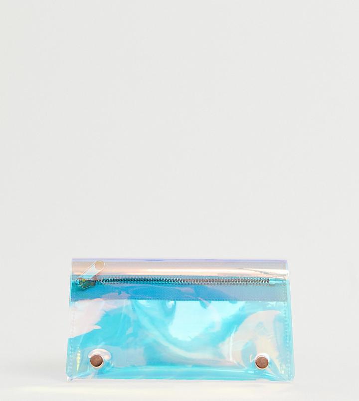 Monki Belt Wallet In Holographic - Multi