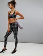 Pop Active By Poprageous Black Grid Gym Legging - Multi