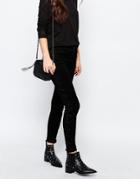 Only Royal Super Skinny Jeans With Lace Up Sides - Black