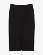 Monki Dolly Midi Skirt With Slit Side In Black