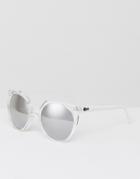 Quay Australia Clear Frame Round Sunglasses - Clear