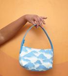 Labelrail X Francesca Perks Shoulder Bag In Cloud Print-blues