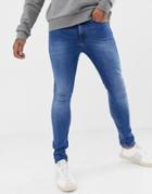 New Look Skinny Jeans In Bright Blue - Blue
