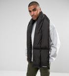 The New County Puffer Scarf In Black - Black