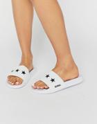 Slydes Star Slider Sandals - White