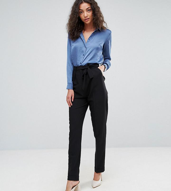 Asos Tall Woven Peg Pants With Obi Tie