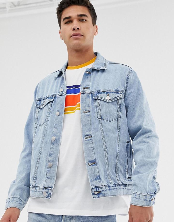 New Look Denim Jacket In Mid Blue Wash