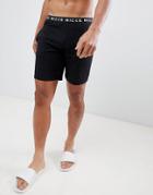 Nicce Lounge Shorts In Black With Waistband - Black
