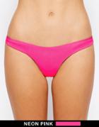N.l.p Seam Cut Classic Bikini Bottom - Neon Pink