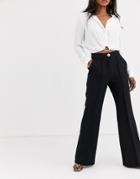 River Island Flared Pants In Black