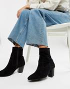 Asos Design Rubie Suede Ankle Boots - Black