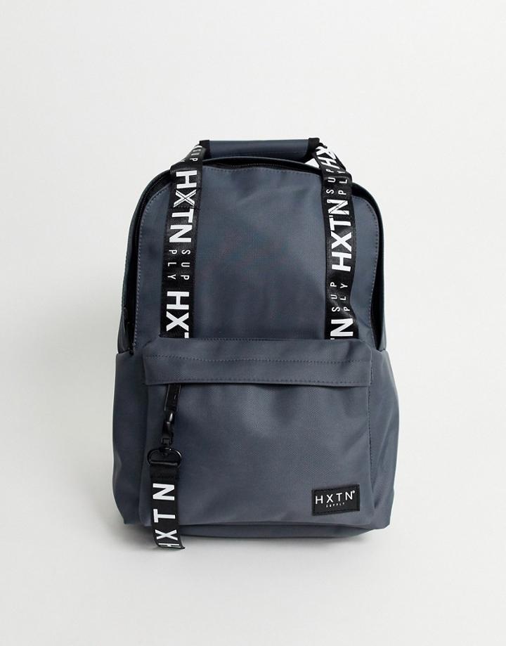Hxtn Supply Taped Logo Backpack In Gray