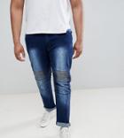 Duke Plus Biker Jean In Stretch - Blue