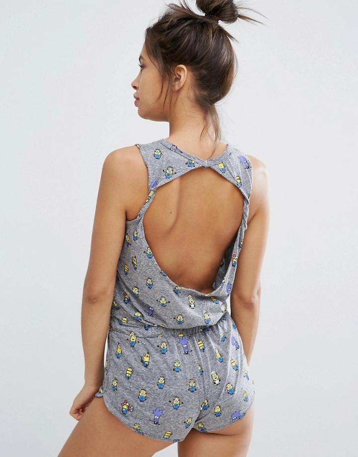 Undiz Addicted To Backtorsiz Miniz Romper - Gray